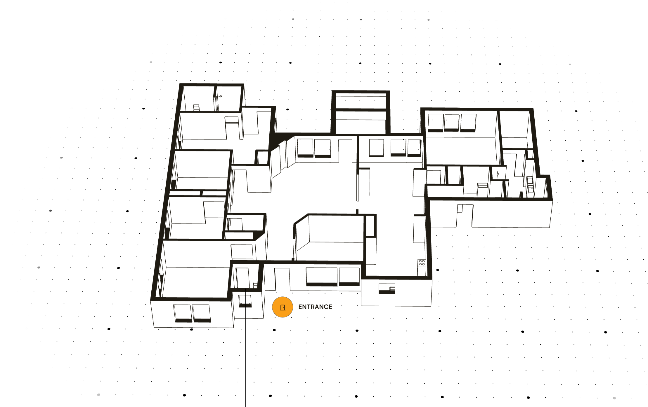 Floor plan line drawing for a listing